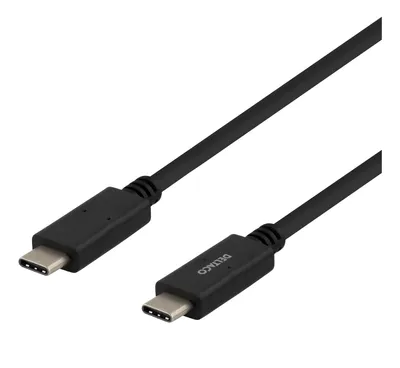 Image de DELTACO Câble USB-C vers USB-C, 1m,  USB-IF, 5Gbit/s, noir