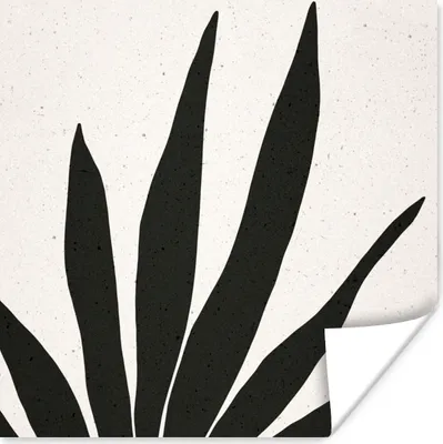 Produktbild von MuchoWow® Poster Blatt - Pflanze - Minimalismus 75x75 cm - Wand Dekoration