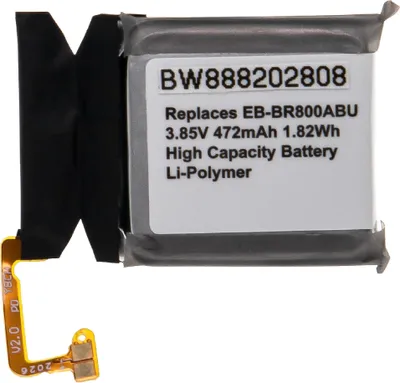 Produktbild von vhbw Akku Ersatz für Samsung GH43-04855A, EB-BR800ABU für Smartwatch Uhr Fitnessarmband (472 mAh, 3,85 V, Li-Polymer)