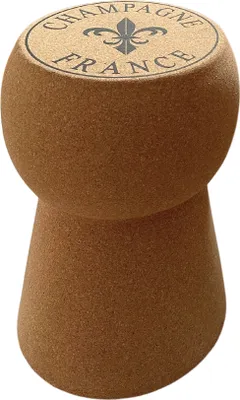 A champagne cork shaped stool.