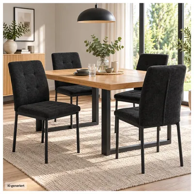 Produktbild von Esszimmerstuhl TromiM Webstoff Schwarz