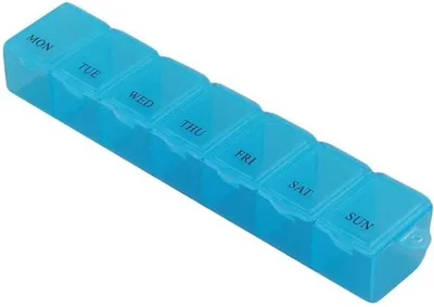Immagine prodotto di Go Go Gadget - Pillendose per 7 giorni - Contenitore per farmaci, ordinabile - Blu