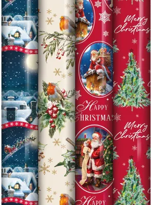 Obrázok produktu pre Vianočný baliaci papier - Vianočný baliaci papier KE125 - 7 m x 70 cm - 4 rolky