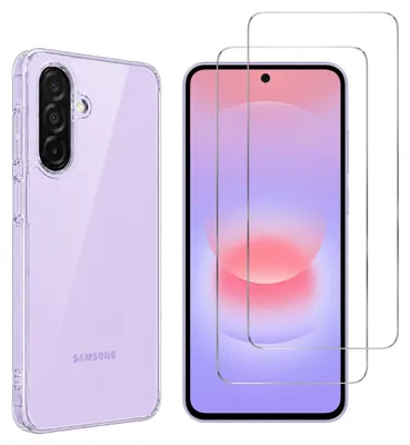 Produktbild von Hülle für Samsung Galaxy A27 5G mit 2 Displayschutzfolien aus Hartglas Phonillico®