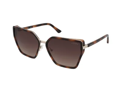 Produktbild von Schicke Damen Sonnenbrille in Braun mit sechseckigen Gläsern