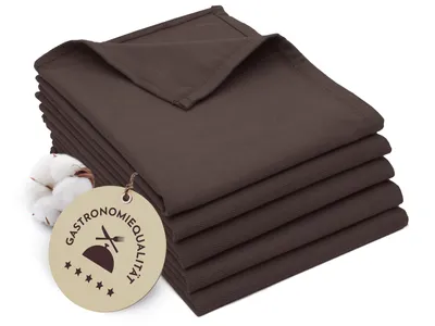 Produktbild von 5er Set Geschirrtücher, 100% Baumwolle, 50x70 cm, braun, Gastronomiequalität