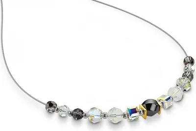 Produktbild von CEM ST8-003 Edelstahl Collier mit Swarovski Kristalle 42+3cm
