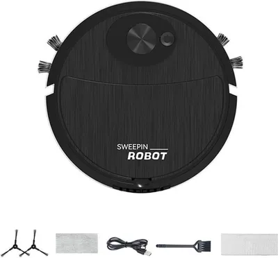 Produktbild von Intelligenter Kehrroboter-Staubsauger, starke Saugkraft, geringes Geräusch, Ein-Tasten-Start, wiederaufladbarer, automatischer Wischroboter