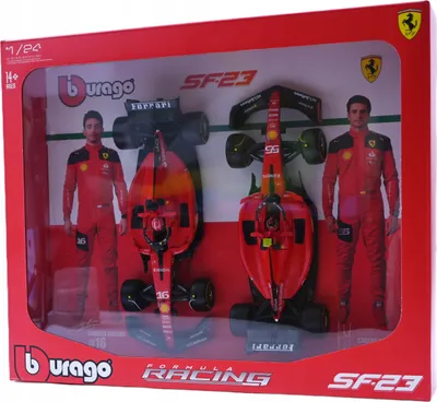 Image de Ferrari SF-23 Leclerc Sainz ZESTAW BOLIDÓW F1 1:24 BBURAGO 18-26817