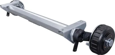 Produktbild von Gebremste AL-KO EURO Achse für schwere Anhänger und Autotransporter 1800kg 1300mm 1800mm 5x112