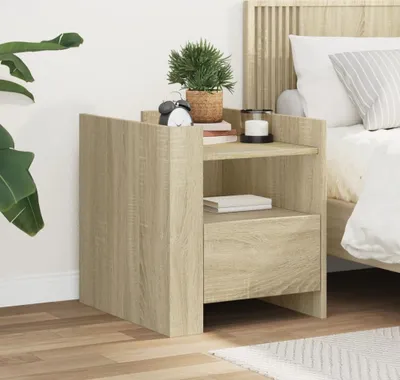 Immagine prodotto di vidaXL Comodino rovere Sonoma 45x50x50 cm Materiale a base di legno