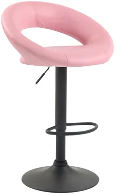 Produktbild von CLP Barhocker Olinda Kunstleder höhenverstellbar und drehbar pink Gestell Farbe schwarz