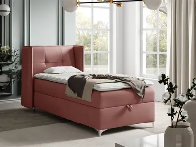Produktbild von Boxspringbett Bett Gästebett 90x200cm GENET Stoff Matt Velvet Rosa