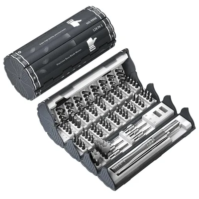 Produktbild von 128-in-1 Präzisions-Schraubendreher Set | Magnetisches Feinmechaniker Werkzeug mit 122 Bits für PC, Laptop, MacBook, Handy, PS5, Xbox, Kamera