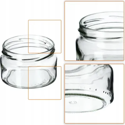 Produktbild von Honiggläser - 250 ml Einmachgläser - 10er Set - Twist-Off-Deckel Ø 82 mm - FCM-konform - Transparent