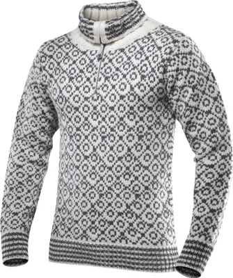 Produktbild von Devold Svalbard Uni Zip-Neck Wollsweater, Größe:L, Farbe:offwhite/anthracite