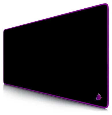 Produktbild von CSL Gaming Mauspad XXL, 900 x 400 x 3 mm, Schreibtischunterlage, abwaschbar, rutschfeste Rückseite, Geschwindigkeit & Präzision, Symbol violett