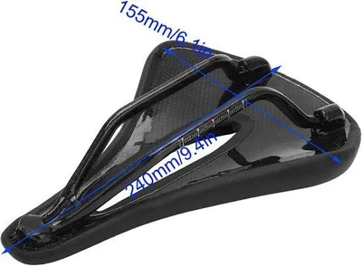Produktbild von Rennsattel - Rennrad - Sattel - Weiches Schaumkissen - 155 mm Breit - Geeignet für Rennräder - Schwarz Sattel, Ideal für Komfortfahrten, Fahrradsattel mit Ergonomischem Design.