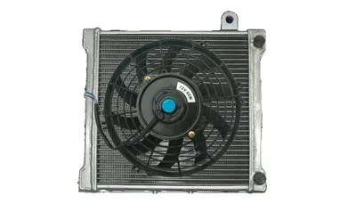 Produktbild von Aluminium-Radiator mit Ventilator, effiziente Kühlleistung, langlebige Bauweise, kompatibel mit mehreren Modellen