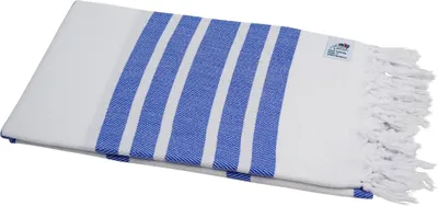 Produktbild von Hamamtuch Strandtuch Badetuch & Saunatuch "Fisch" weiß blau