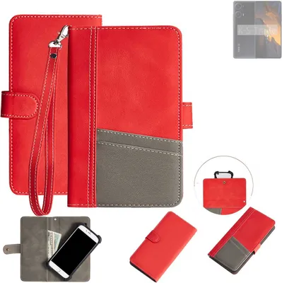 Produktbild von K-S-Trade Handy Schutzhülle für POCO F5 Hülle Portemonnee Brieftasche Klapphülle Kartenfächer Flip Wallet Case Etui