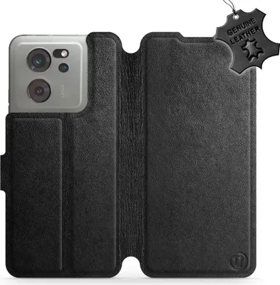 Image de Housse en cuir véritable pour Xiaomi 13T Pro, Mobiwear Leather, Noir