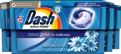 Produktbild von Dash All-in-1-Pods – Sea Breeze – Waschpads – 4 x 39 Waschgänge, Vorteilspack