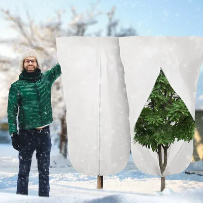 Produktbild von Pflanzenschutzhaube Winter Vlies Frostschutz für Sträucher und Bäume