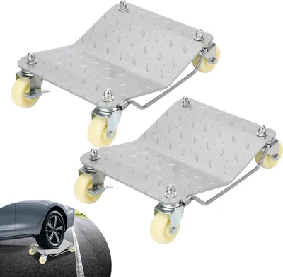 Produktbild von Aopunly Rangierhilfe 2 Stück mit jeweils 500 kg Traglast, Rangierheber 41x30x 13cm (LxBxH), Wagenheber Rad Rangierroller für Auto PKW LKW
