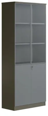Produktbild von Stilvoller Grauer Schrank Moderner Arbeitszimmer Holzschrank Möbel