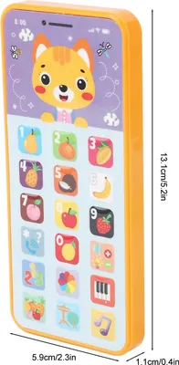 Obrázek produktu pro Hračka pro děti, 18 tlačítek, 6 režimů, nabíjení přes USB, multifunkční, raná výchova, simulace, hračka pro batolata, oranžová