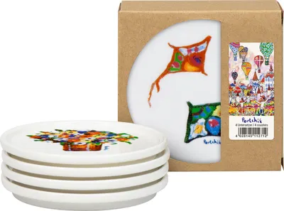 Produktbild von KÖNITZ 1159592996 4er Set Untersetzer im Geschenkkarton - Portchie