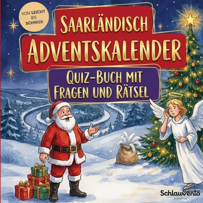 Produktbild von Saarländisch-Adventskalender: Quiz-Buch mit Fragen und Rätsel