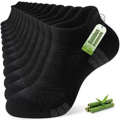 Produktbild von Bambus-Baumwoll-Sportsocken für Erwachsene, 6 Paar, atmungsaktiv und rutschfest