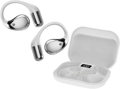 Open Ear Kopfhörer Bluetooth, HiFi Stereo, 40H Spielzeit, LED-Anzeige, IP7 Wasserdicht Ohrhörer für Sport Atmungsaktive Struktur & sicherer Sitz