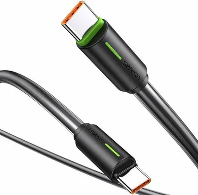 Produktbild von USAMS USB-C/USB-C-Kabel 1 m 60 W Schwarz