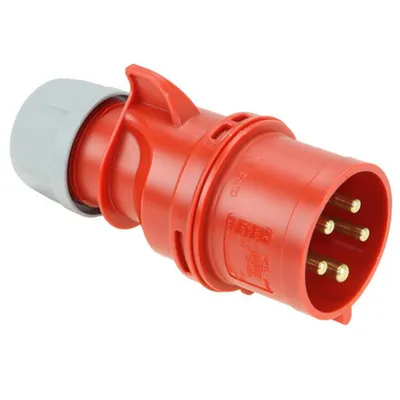 Produktbild von Starkstromstecker rot 32 Ah/400 Volt 5-polig