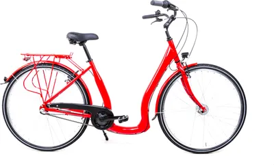 Produktbild von 28 Zoll Alu Easy Boarding City Bike SHIMANO 3 Gang Nexus Nabendynamo rot
