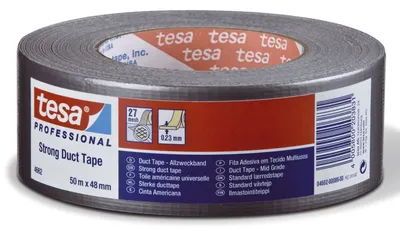 Productafbeelding van 1 rol TESA plakband 4662, lengte 50 meter, breedte 48 mm, zilverkleurig, PE-gecoat