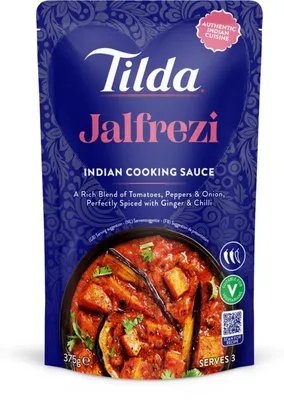 Produktbild von Tilda Jalfrezi 375g – Aromatisches indisches Reisgericht mit würziger Sauce