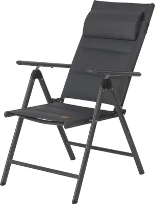 Produktbild von CampFeuer Campingstuhl, Anthrazit, 7-fach verstellbar, Outdoor Gartenstuhl Hochlehner