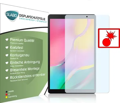 Produktbild von 2x Slabo Panzerschutzfolie für Samsung Galaxy Tab A 10.1 (2019) KLAR "Shockproof" Displayfolie Schutzfolie Folie