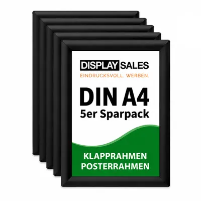 Klapprahmen SNAPIT 5er Set schwarz aus Aluminium Posterrahmen