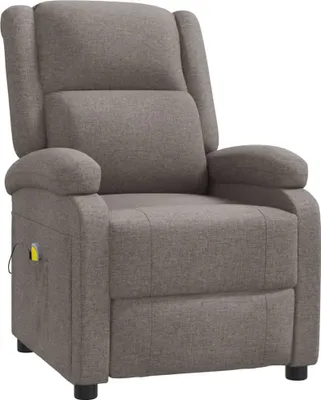 Obrázok produktu pre krídlové kreslo vidaXL s masážnou funkciou Taupe Fabric