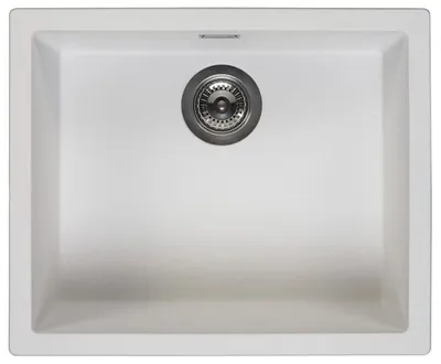Productafbeelding van Keukenwastafel 50x40 cm, wit, inbouw en opbouwmodel, Pure.Sink