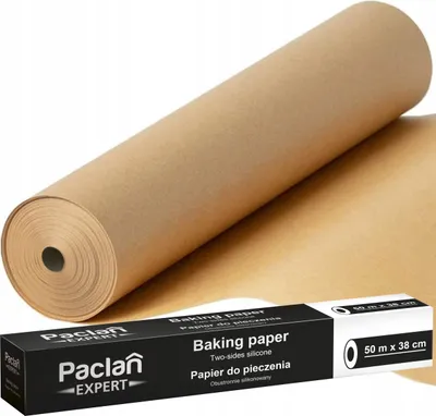 Produktbild von KADAX Backpapier auf Rolle, 38 cm x 50 m, Pergamentpapier mit beidseitiger Silikonbeschichtung, antihaft & hitzebeständig, Papier zum Backen