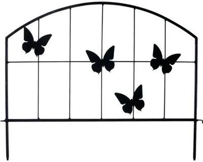 Produktbild von Balkonspalier Lafiora Schmetterling Metall 56 x 48 cm schwarz