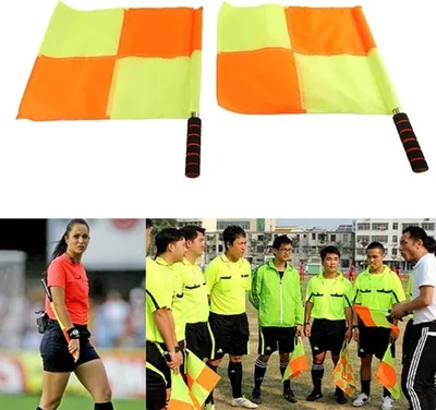 Schiedsrichter-Fahnen-Set für Fußball, Hauptbild