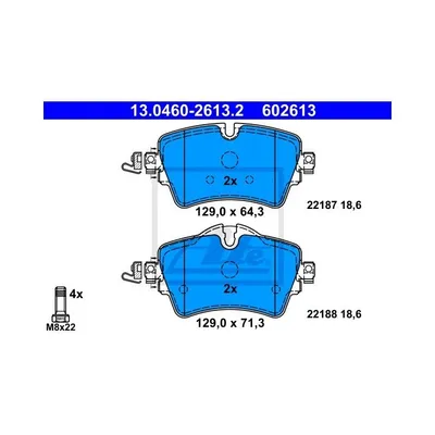 Produktbild von ATE Bremsbeläge vorne für BMW 2 F45 F46 Mini F55 F56 F57