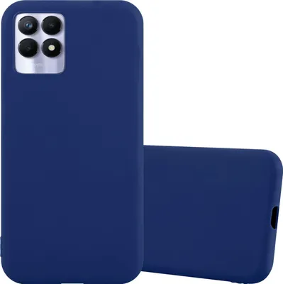 Produktbild von Cadorabo Hülle für Realme 8i / Narzo 50 4G Schutzhülle in Blau Handyhülle TPU Silikon Etui Case Cover